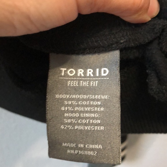 Torrid Black & Grey Varsity Hooded Bomber Jacket Women's 3X school coat fleece - Picture 7 of 13